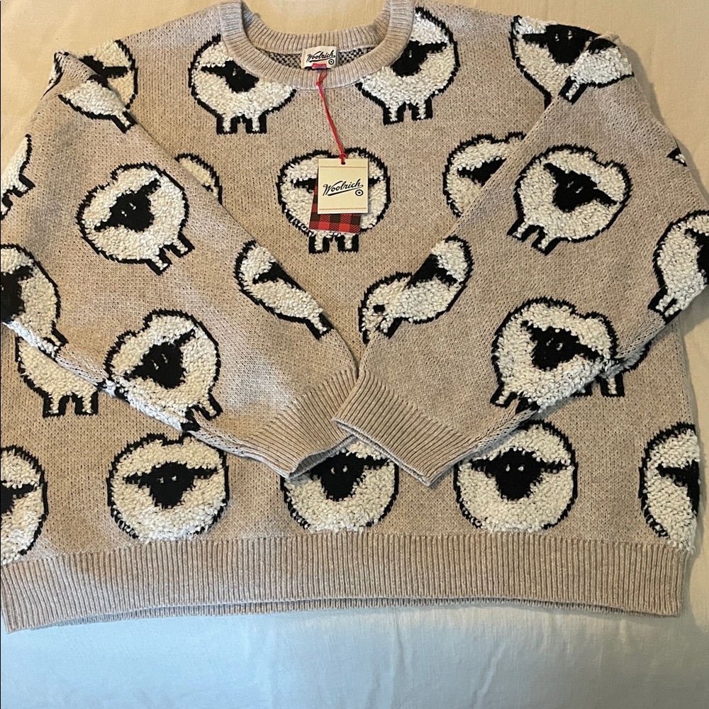 Woolrich x Target Black and Cream Sheep Sweater Adult Men’s Women’s Unisex